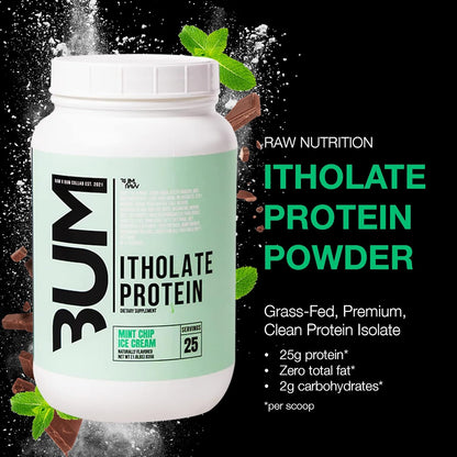RAW CBUM Whey Isolate Protein, Mint Chip Ice Cream (25 Servings)