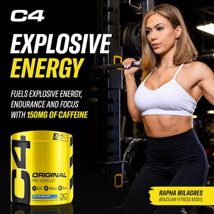 Cellucor C4 Original Pre Workout Powder, ICY Blue Razz (30 Servings)