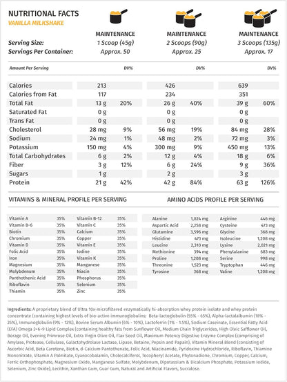 Metabolic Nutrition Musclean Vanilla Whey Protein Meal Replacement (5lb/50 serv)