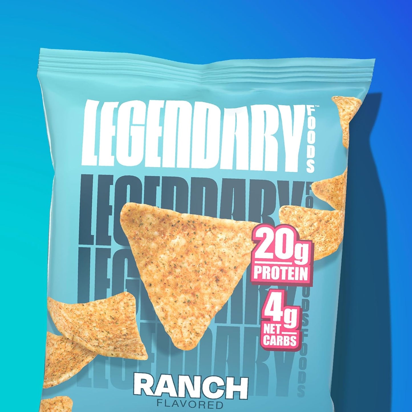 Legendary Foods Keto & Gluten-Free Ranch Chips (High Protein, Low Carb, 7x1.2oz)