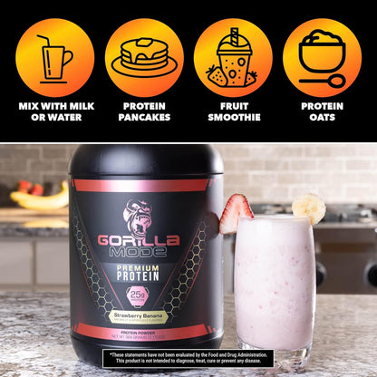 Gorilla Mode Chocolate Peanut Butter Whey Protein (30 Servings, 25g Protein)