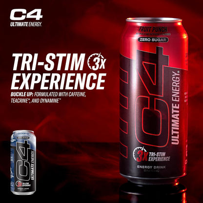 Cellucor C4 Ultimate Pre-Workout Energy Drink, Freedom Ice (16oz, Pack of 12)