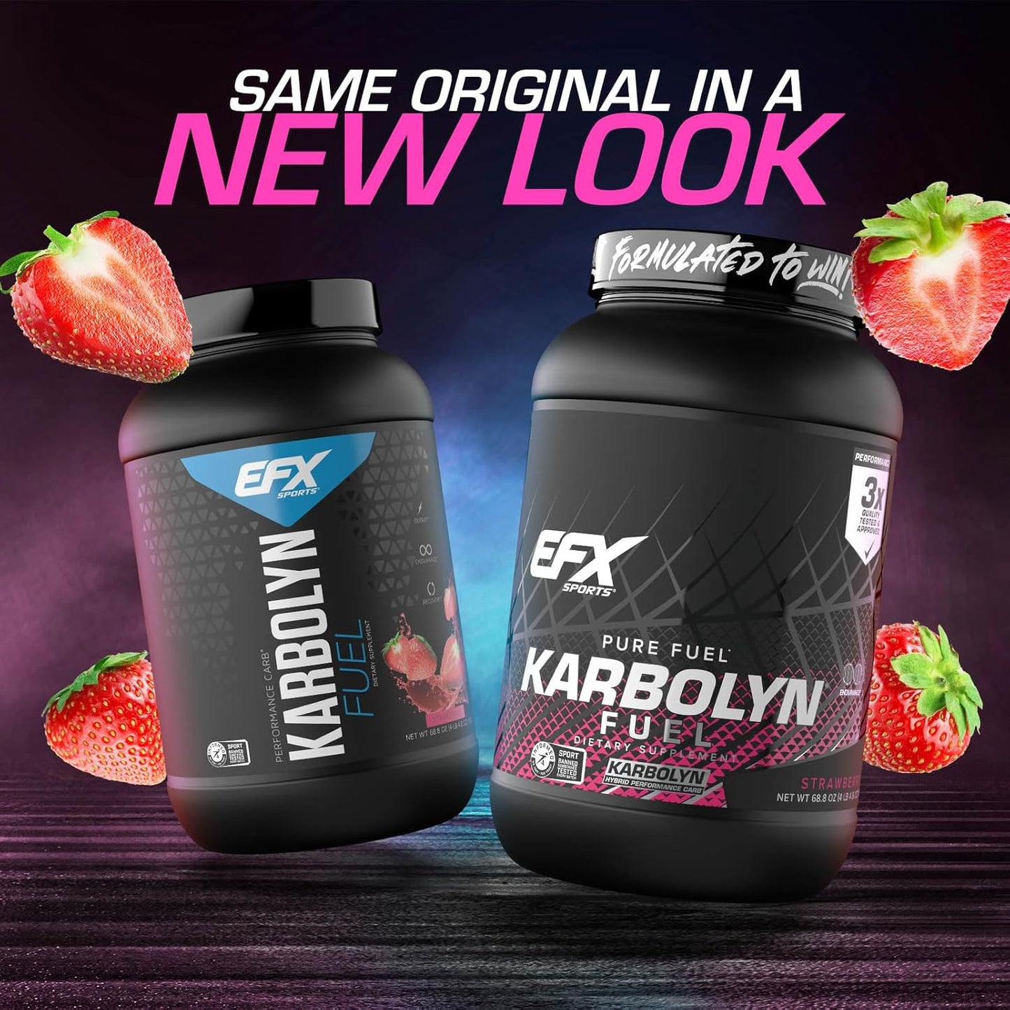 EFX Sports Karbolyn Fuel - Fast Absorbing Carb Powder for Energy & Recovery (37 Servings, Strawberry)