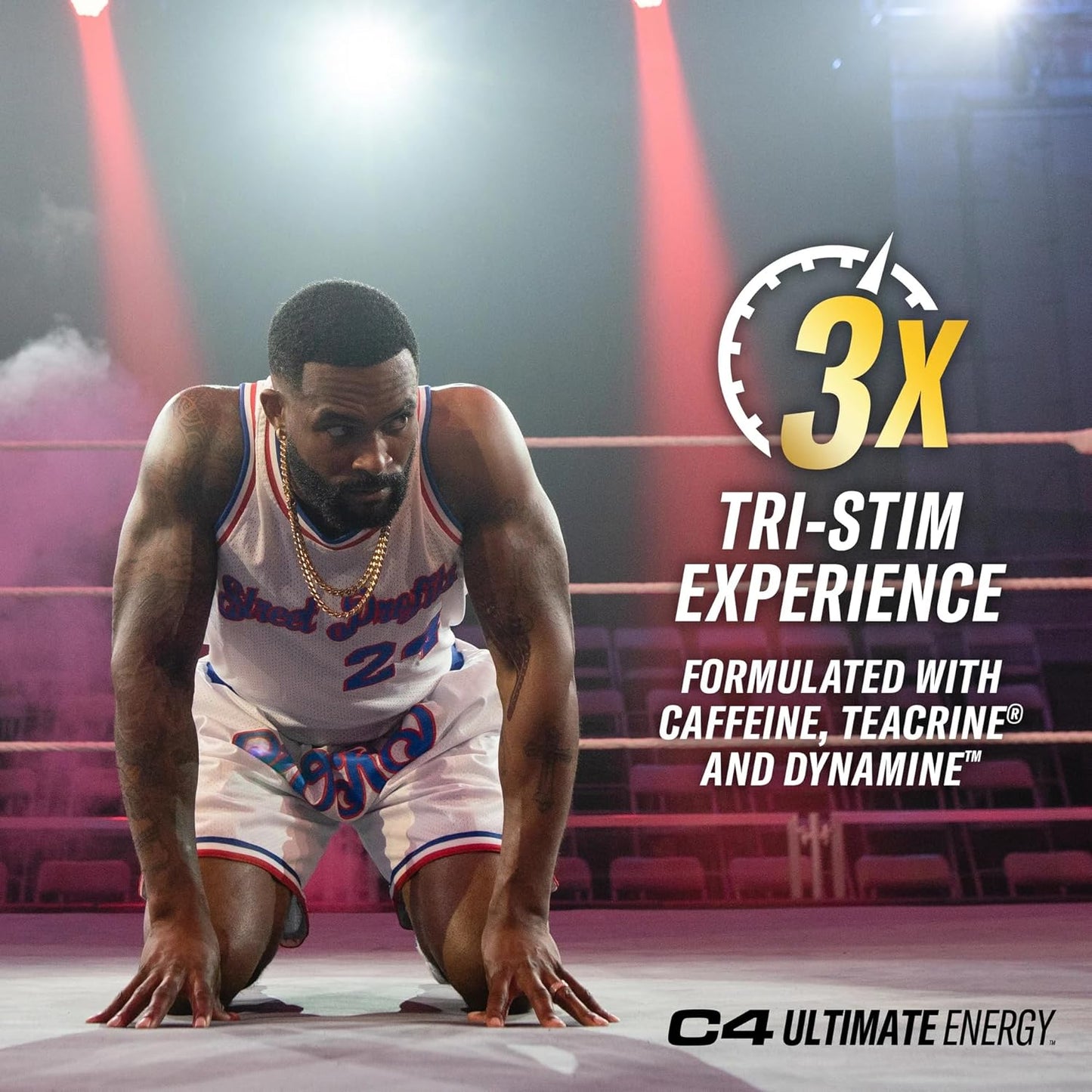 Cellucor C4 Ultimate WWE Pre-Workout Energy Drink, Ruthless Raspberry, Tri-Stim with 300mg Caffeine (16oz, Pack of 12)