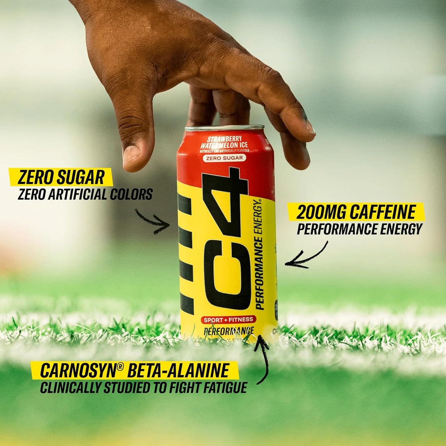 Cellucor C4 Mango Foxtrot Energy Drink, Zero Sugar, 200mg Caffeine (16oz, 12 Pack)