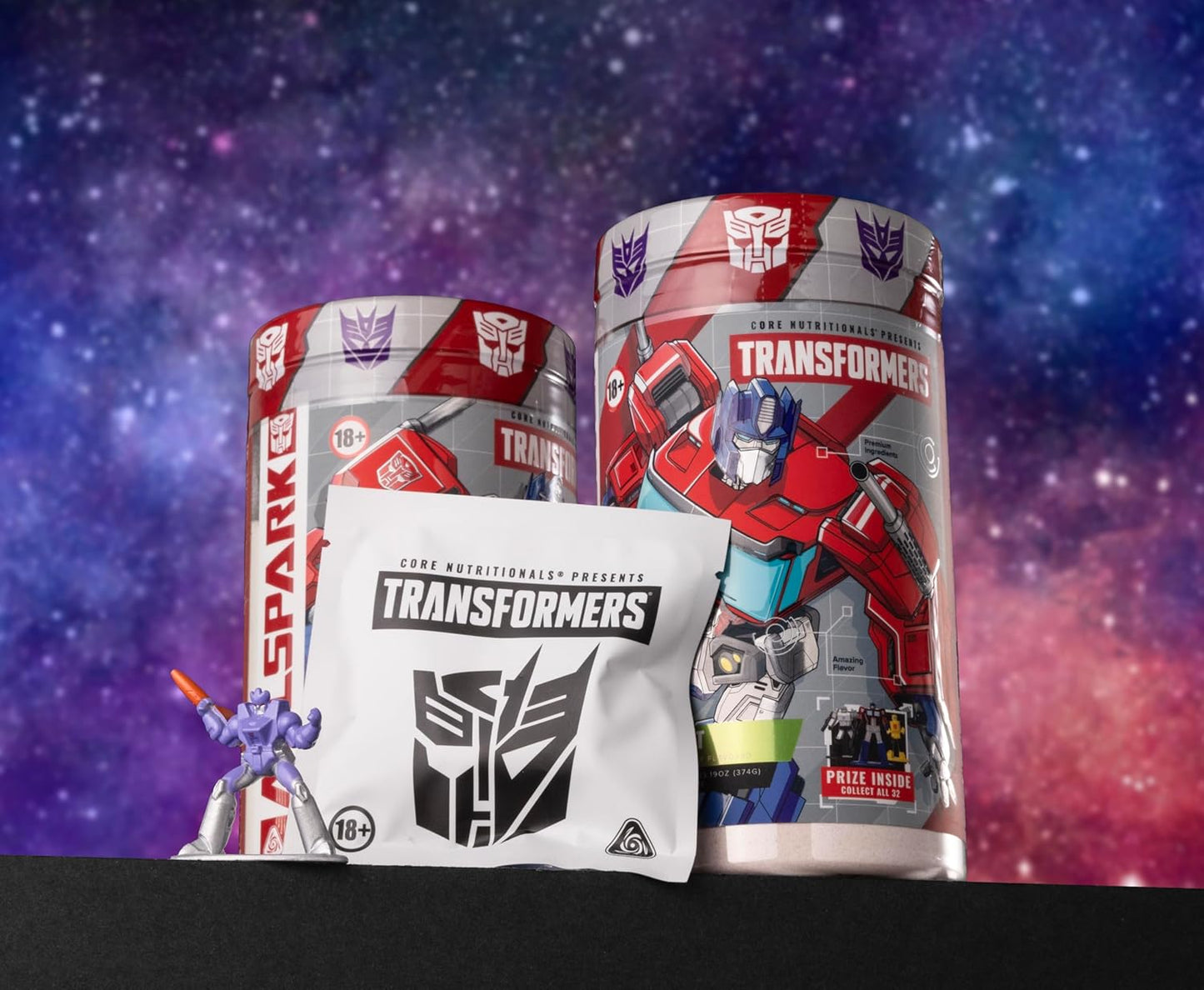 Transformers Allspark Hydration BCAA/EAA by Core Nutritionals with Free Optimus Prime (30 Servings, Mixed Berry Kiwi)