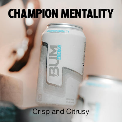 BUM Champion Mentality Sugar-Free Energy Drink (12 oz, Pack of 12)