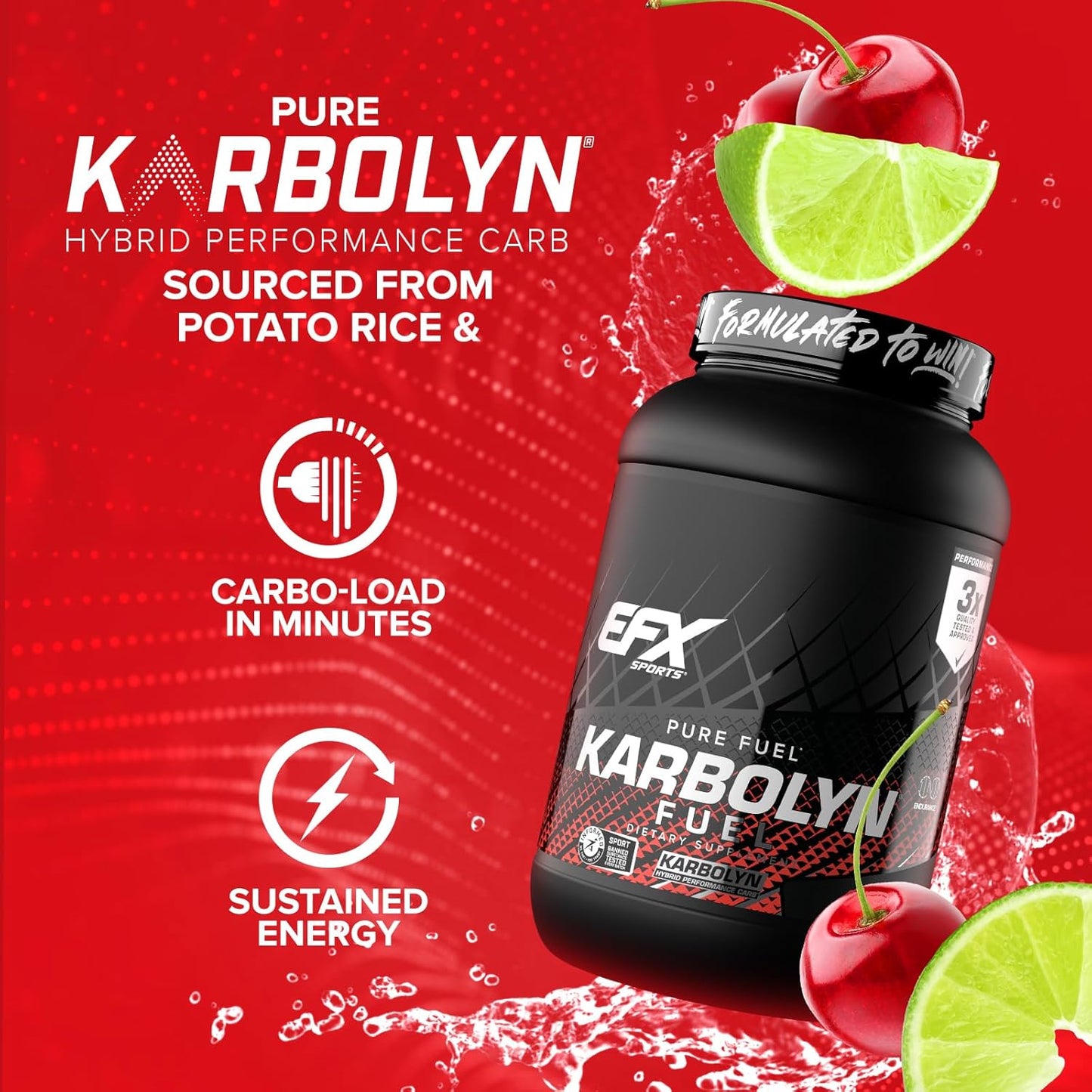 EFX Sports Karbolyn Fuel - Carb Load & Recovery, Stimulant-Free (37 Servings)