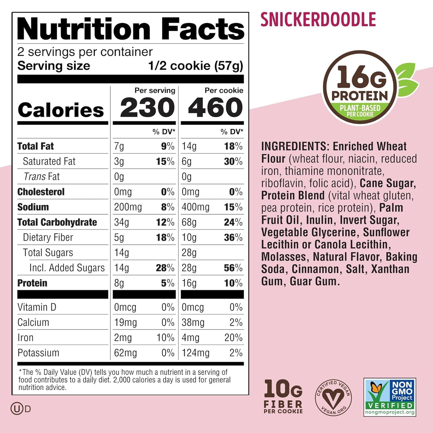 Lenny & Larry's Snickerdoodle Complete Cookie, Vegan, 16g Protein (12 Pack)
