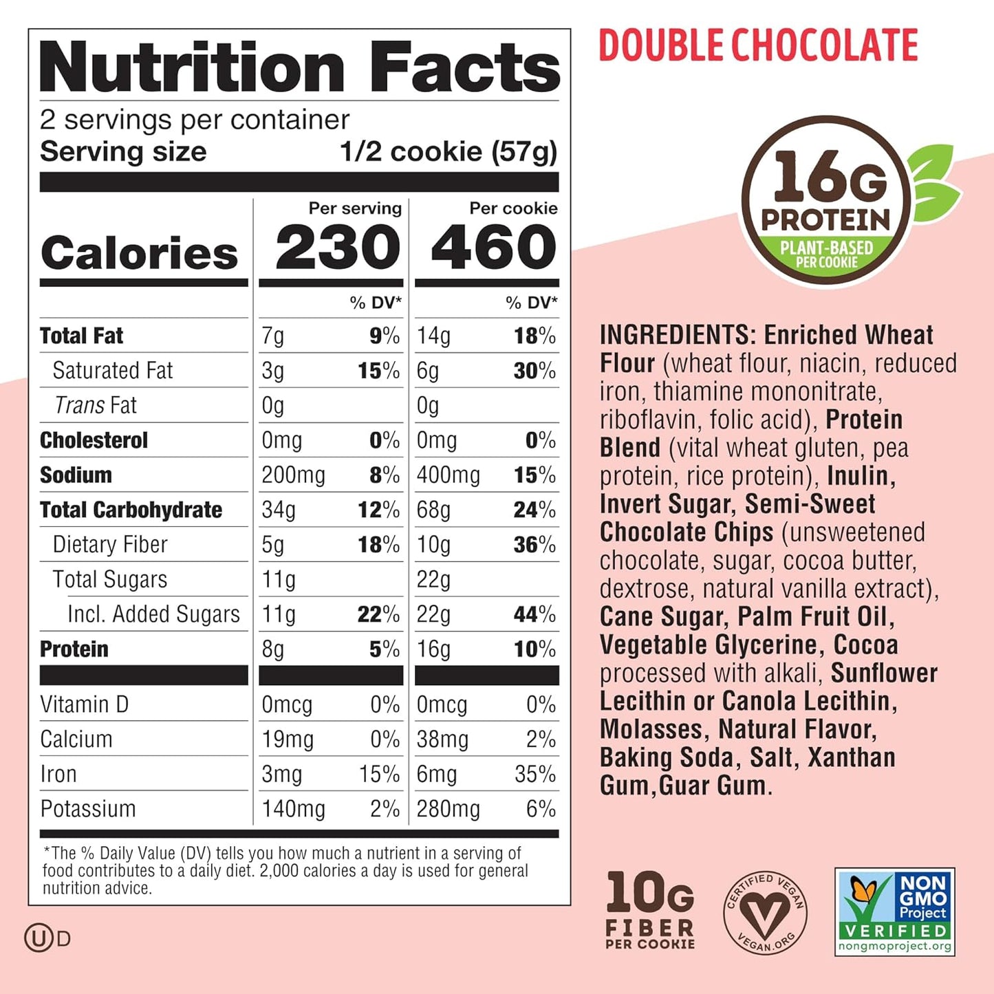 Lenny & Larry's Double Chocolate Complete Cookie, Vegan, 16g Protein (12 Pack)