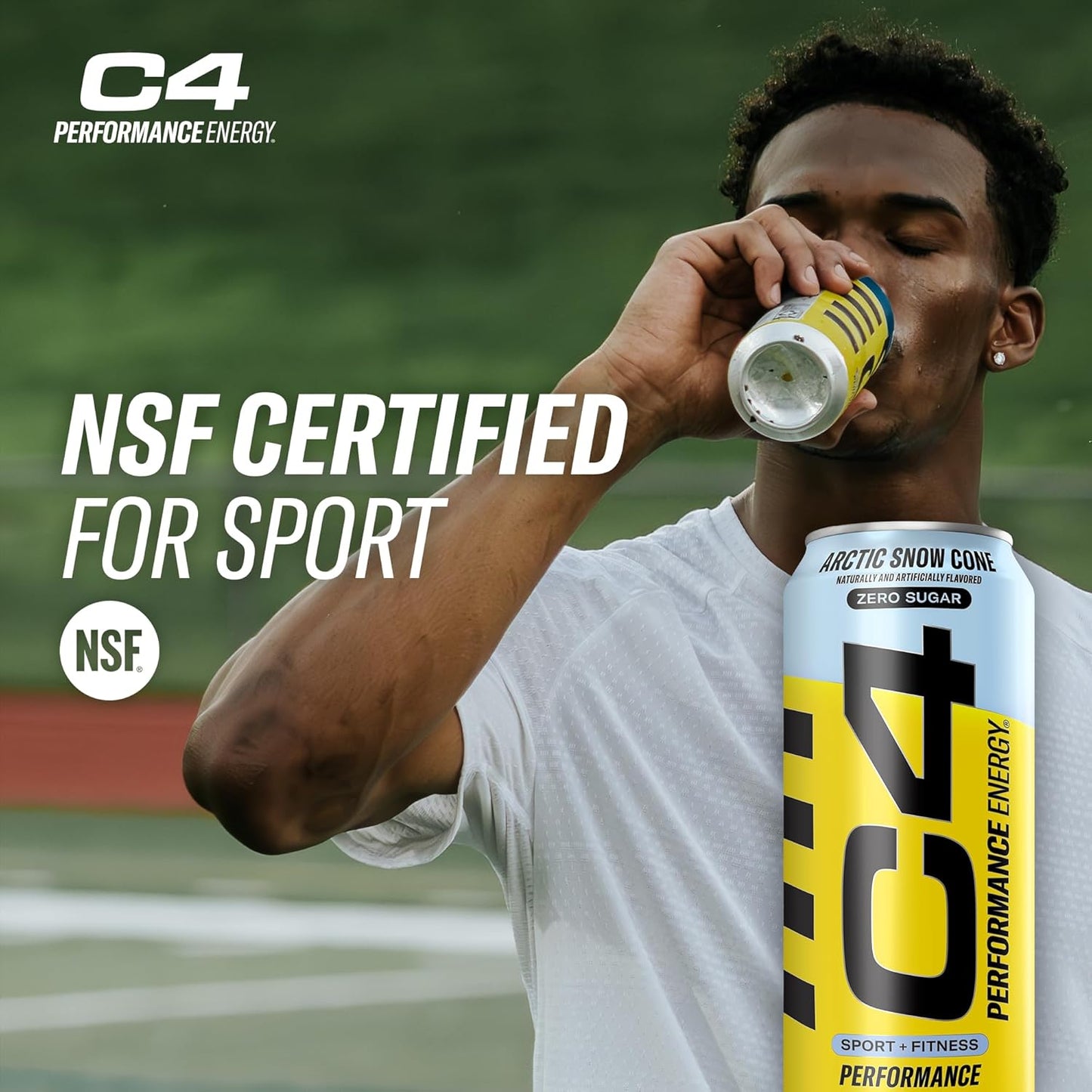 Cellucor C4 Performance Energy Drink, Artic Snow Cone, Zero Sugar, 200mg Caffeine (16 Fl Oz, 12 Pack)