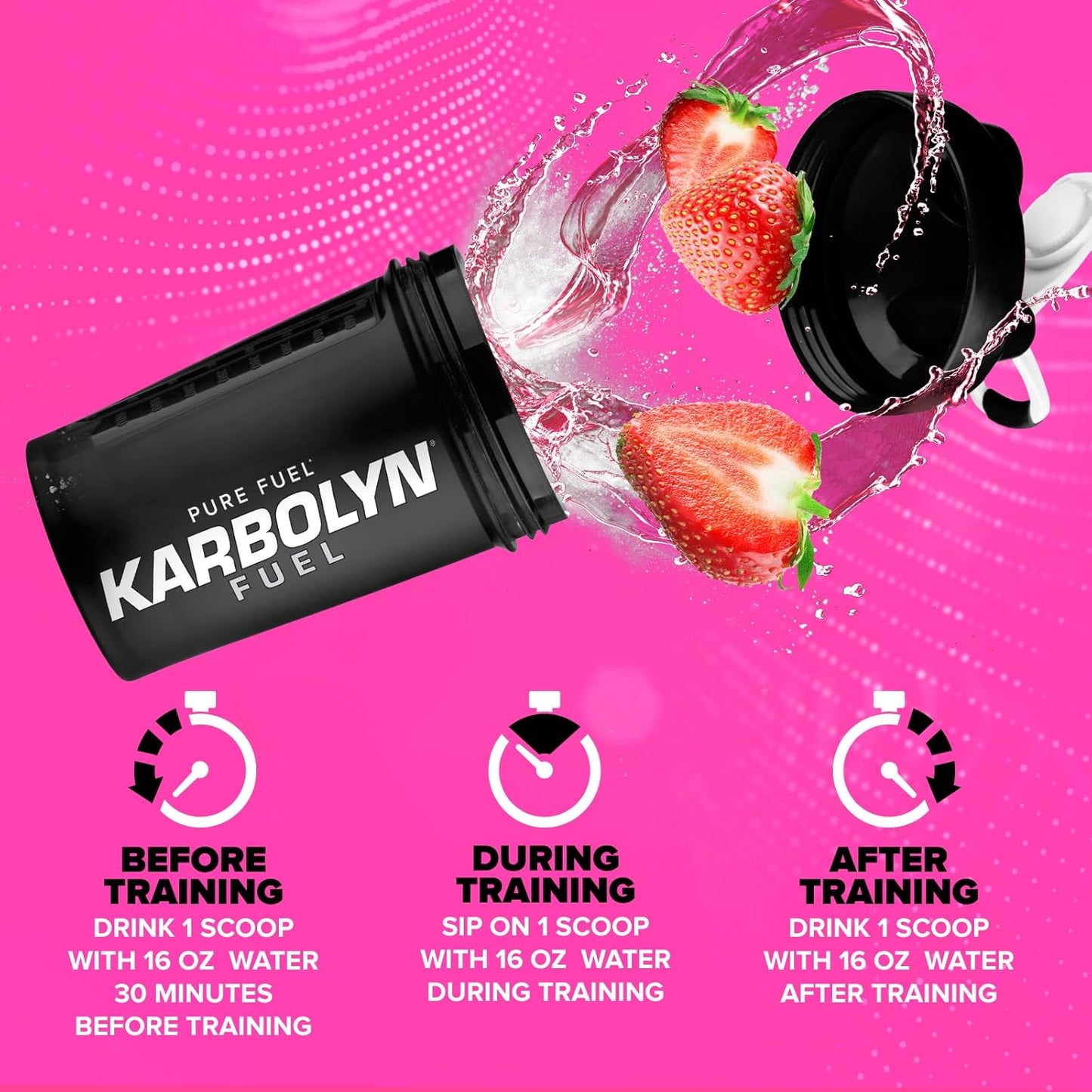 EFX Sports Karbolyn Fuel - Fast Absorbing Carb Powder for Energy & Recovery (Strawberry, 18 Servings)