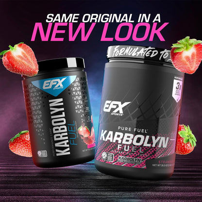 EFX Sports Karbolyn Fuel - Fast Absorbing Carb Powder for Energy & Recovery (Strawberry, 18 Servings)