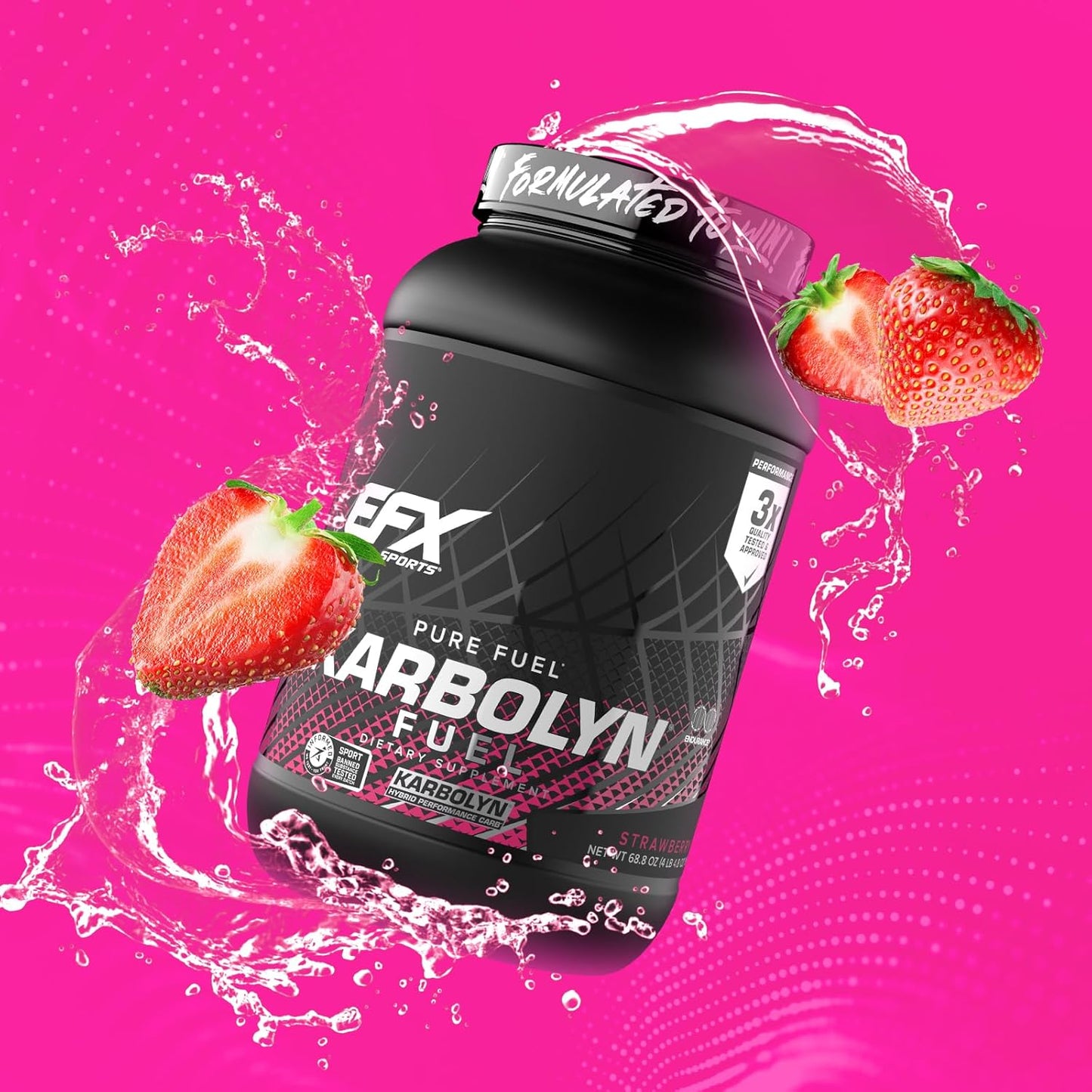 EFX Sports Karbolyn Fuel - Fast Absorbing Carb Powder for Energy & Recovery (37 Servings, Strawberry)