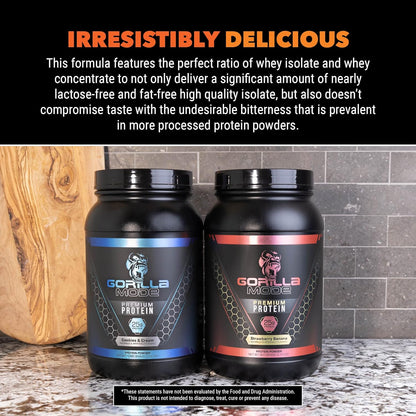 Gorilla Mode Chocolate Whey Protein - Muscle Recovery & Build (30 Servings, 25g)