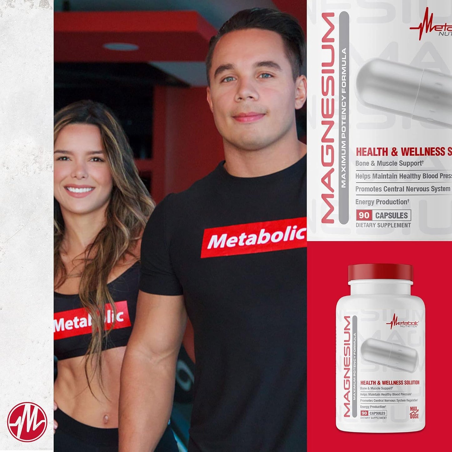 Metabolic Nutrition Magnesium 650mg, Non-GMO, Vegan, Gluten-Free (90 Caps)