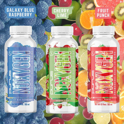 Purus Labs NOXygen RTD Pre-Workout, Pump & Energy, 12-Pack (Galaxy Blue Raspberry)