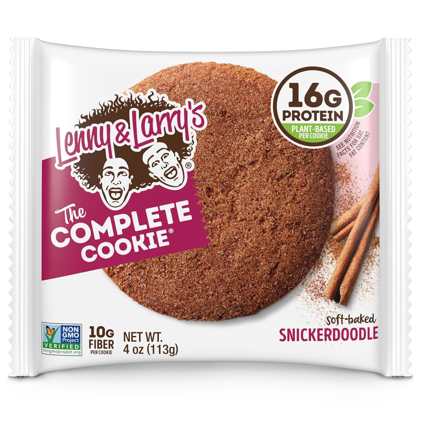 Lenny & Larry's Snickerdoodle Complete Cookie, Vegan, 16g Protein (12 Pack)