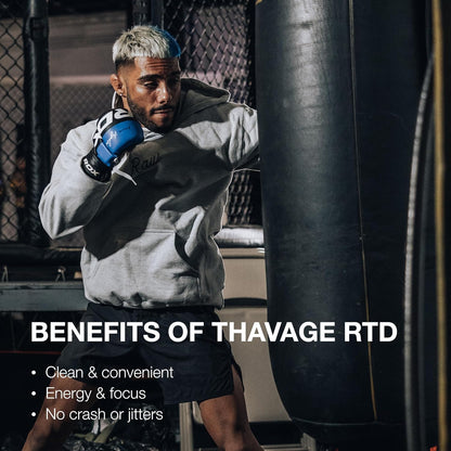 BUM Thavage Pre-Workout RTD - Zero Sugar, Berry Blast (12 Pack)