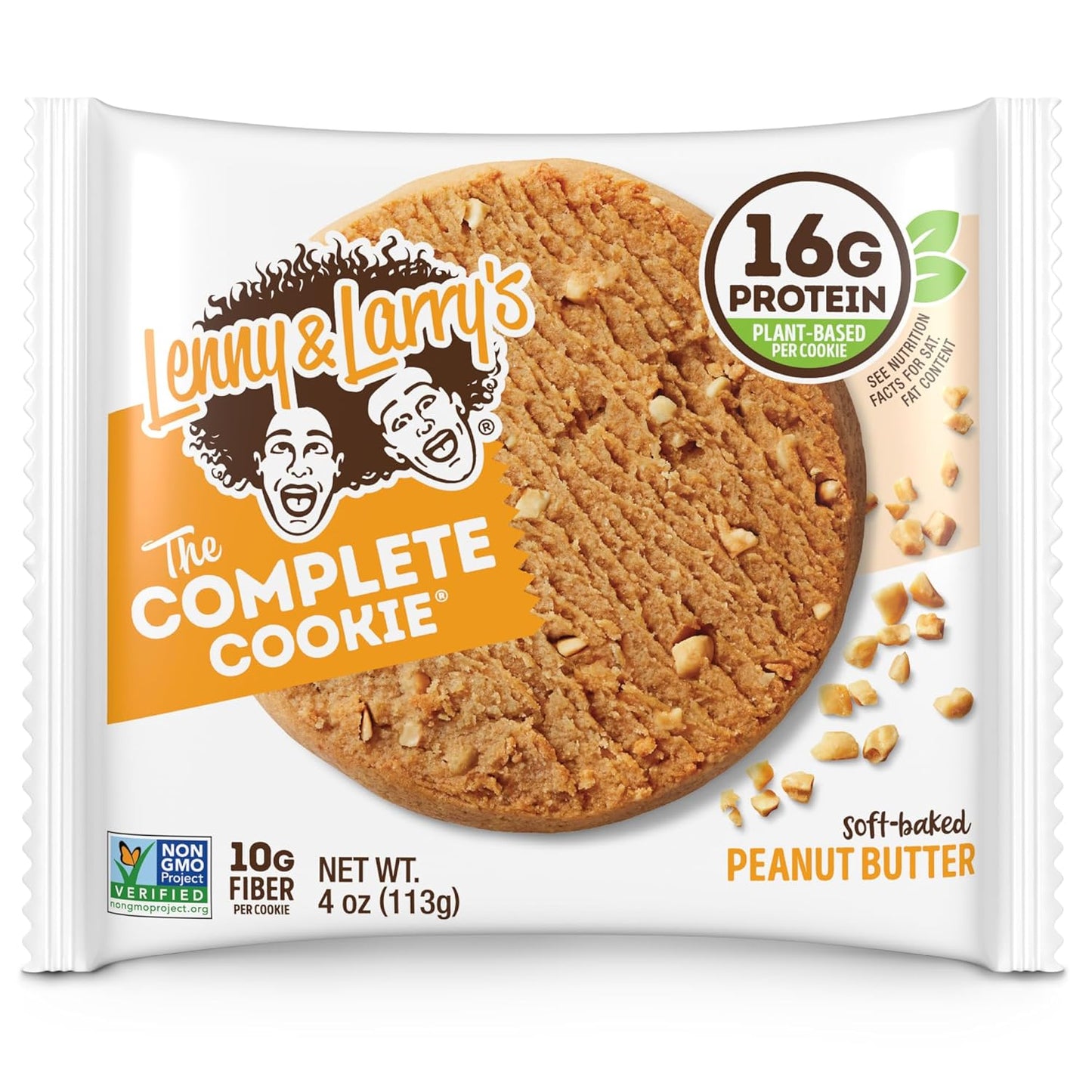 Lenny & Larry's Peanut Butter Complete Cookie, Vegan, 16g Protein (12 Pack)