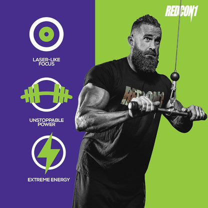 REDCON1 Total War Preworkout - 320mg Caffeine, Aminos for Energy & Pump (Sour Gummy Bear, 30 Servings)