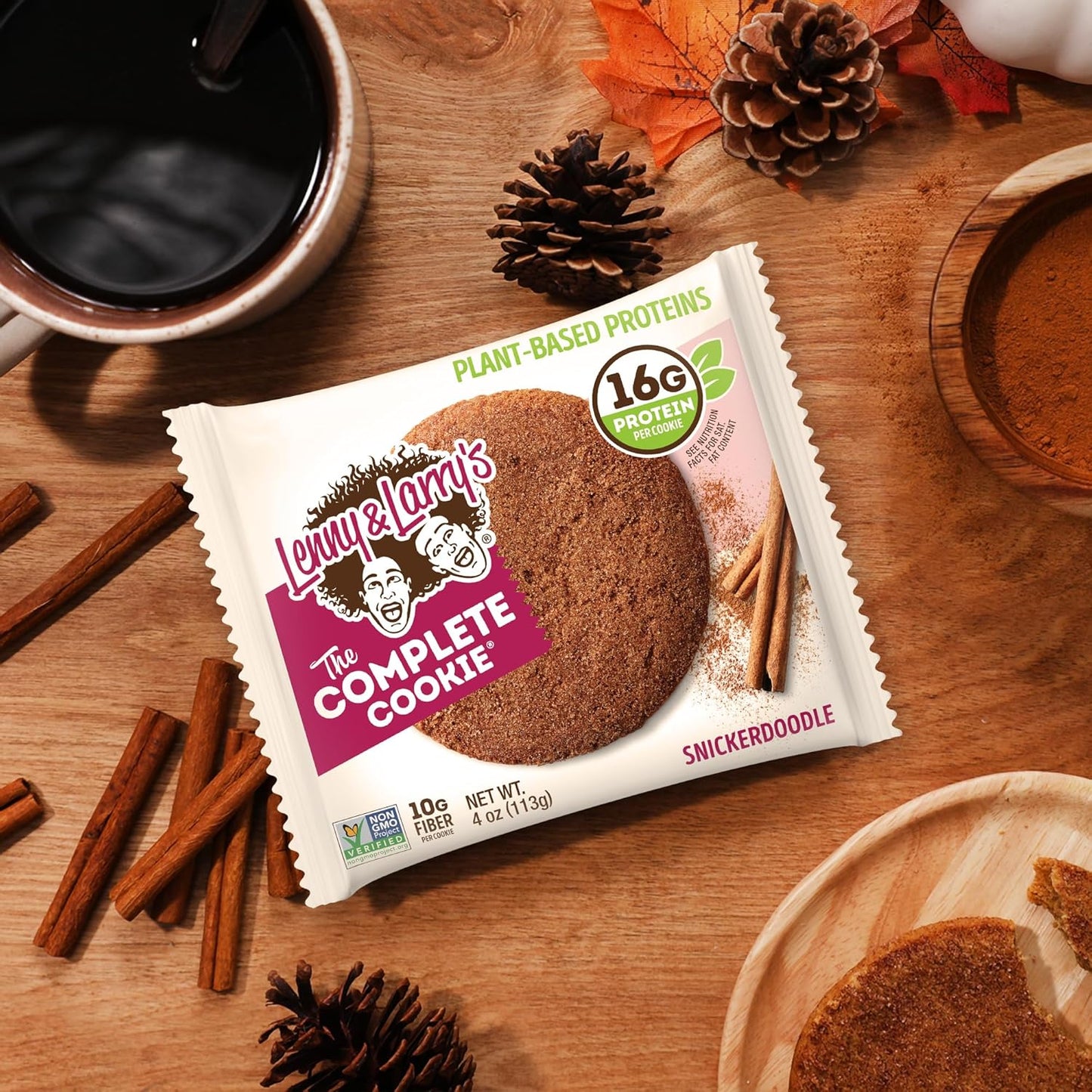 Lenny & Larry's Snickerdoodle Complete Cookie, Vegan, 16g Protein (12 Pack)