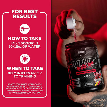 REDCON1 Total War Black Ops Preworkout, Tigers Blood, 400mg Caffeine (20 Servings)